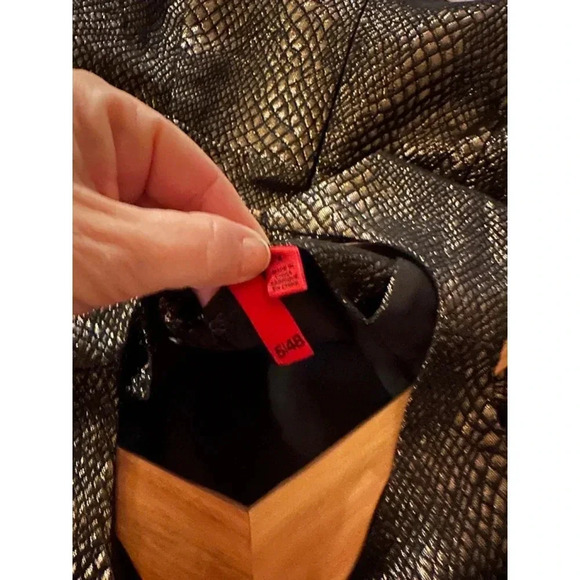 Women's 5/48 Metallic Fit and Flare Dress, Size 4, Black and Gold - Picture 5 of 7